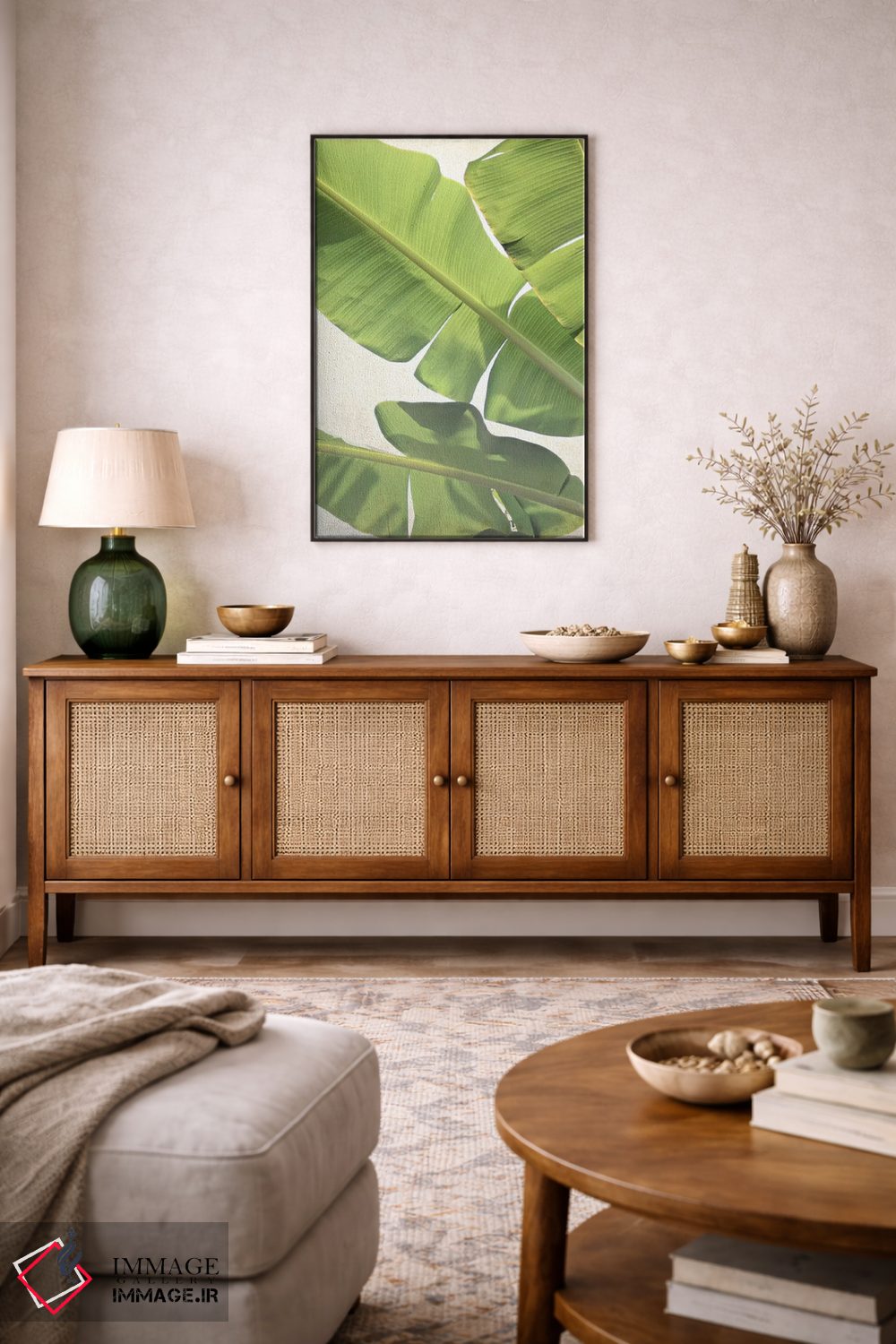 تابلو دکوراتیو موز سبز اثر لوپن گرین - D3B