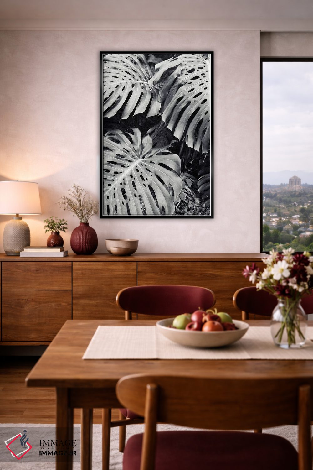 تابلو دکوراتیو مونسترا اثر لوپن گرین - D3B