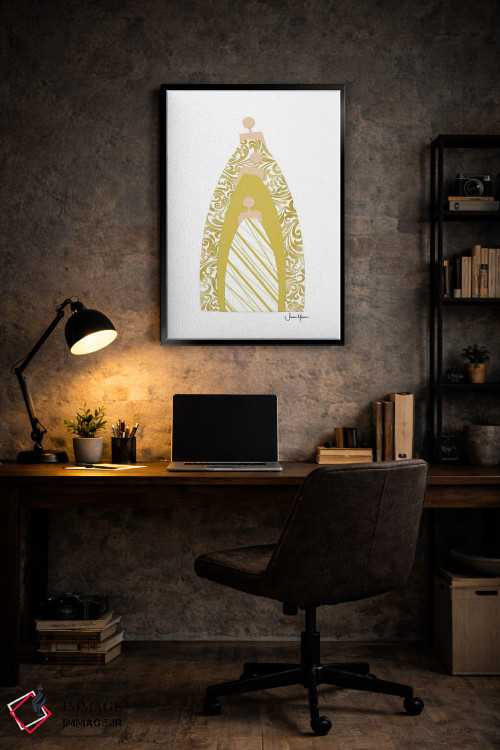 تابلو مدرن فرشته نگهبان اثر لولوآرت استودیو - D6B