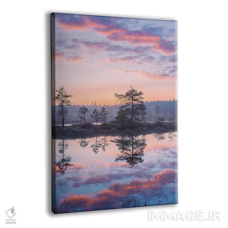 تابلو دکوراتیو تابستان پاستلی اثر لاری لوهی - نمای پرسپکتیو محصول