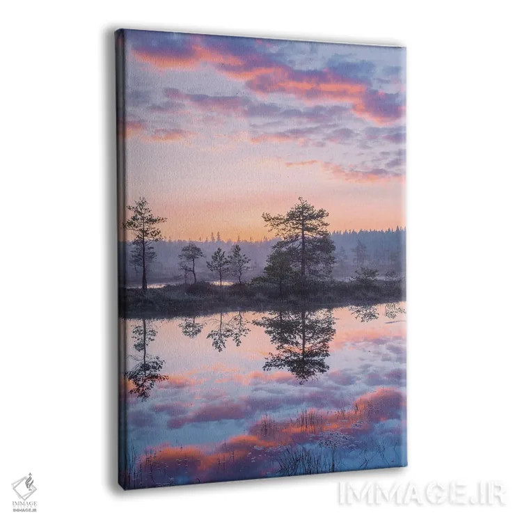 تابلو دکوراتیو تابستان پاستلی اثر لاری لوهی - نمای پرسپکتیو محصول