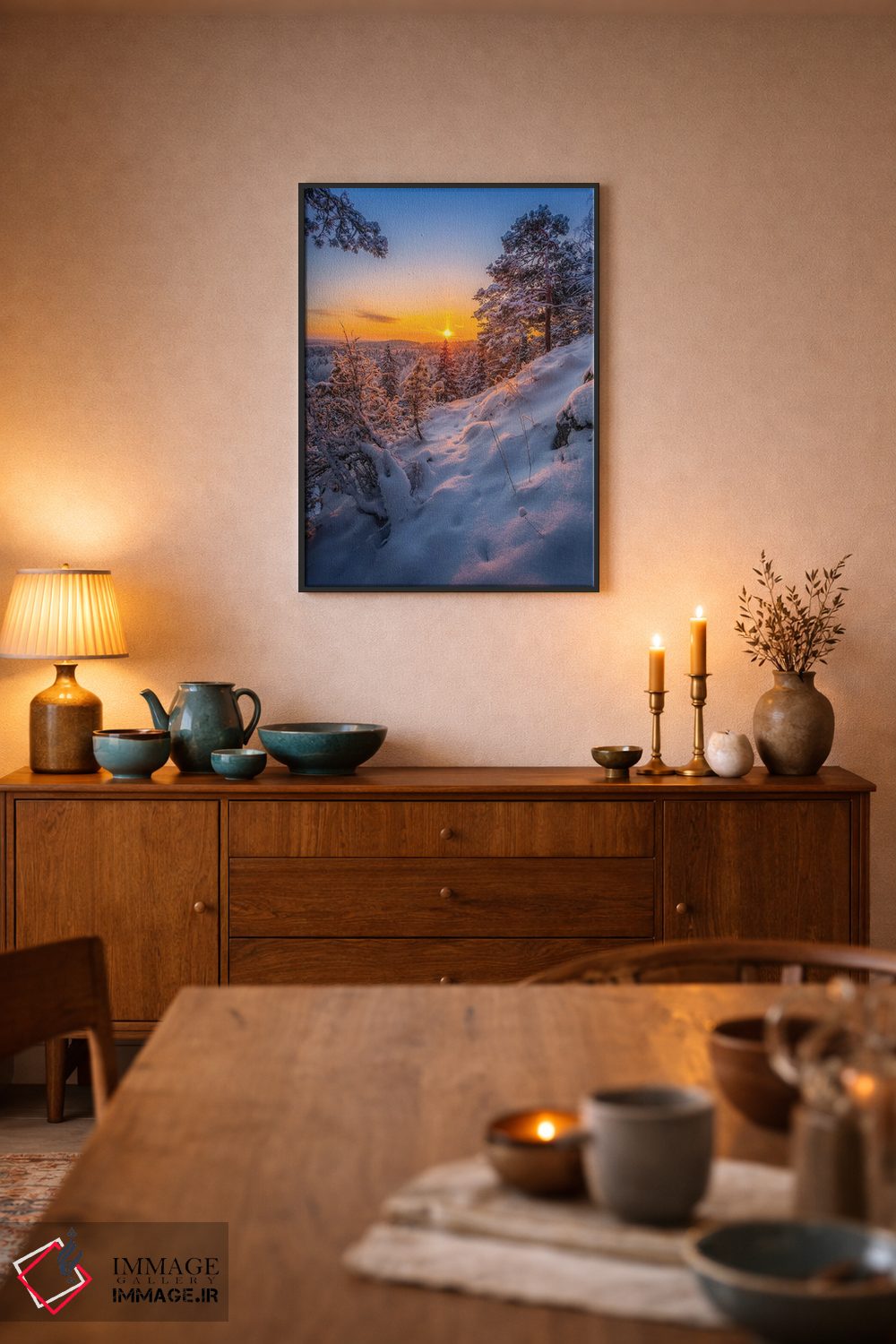 تابلو دکوراتیو ردپا در برف I اثر لاری لوهی - D6B