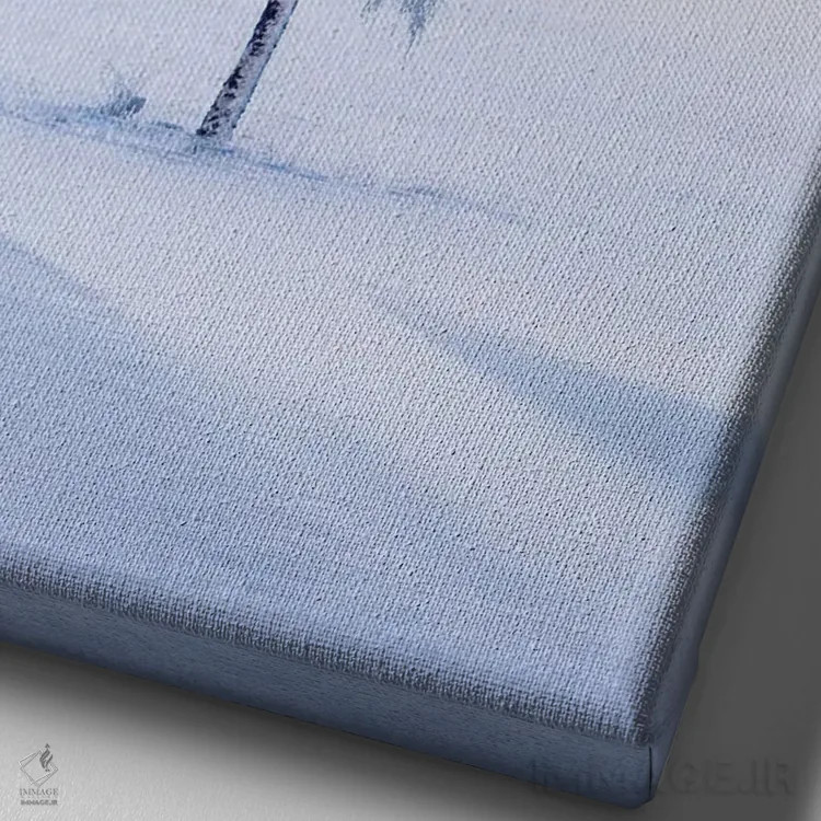 تابلو دکوراتیو تنهایی II اثر لاری لوهی - نمای نزدیک بافت بوم