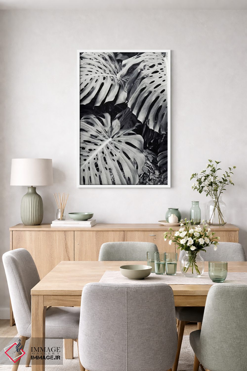 تابلو دکوراتیو مونسترا اثر لوپن گرین - D5W