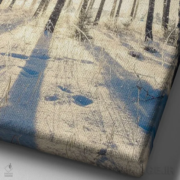 تابلو دکوراتیو در جنگل اثر لاری لوهی - نمای نزدیک بافت بوم