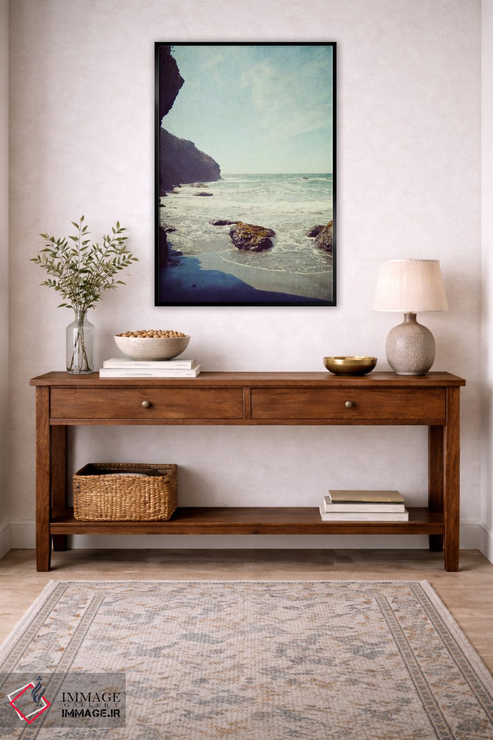 تابلو دکوراتیو انتهای ساحل اثر لوپن گرین - D6B