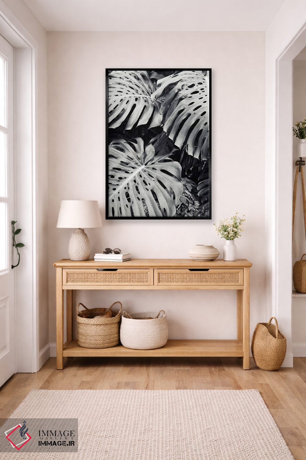 تابلو دکوراتیو مونسترا اثر لوپن گرین - D6B