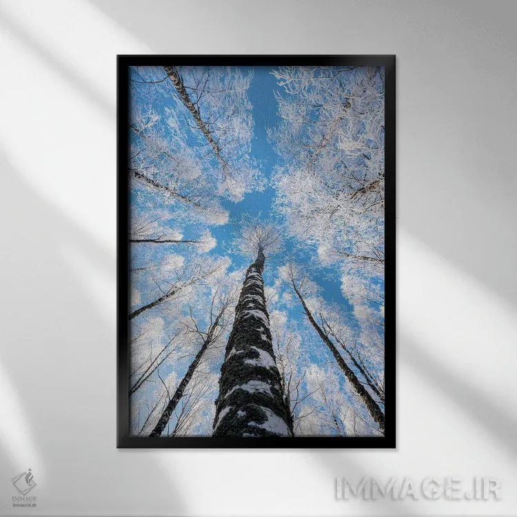 تابلو دکوراتیو رسیدن به آسمان II اثر لاری لوهی - نمای قابدار مشکی