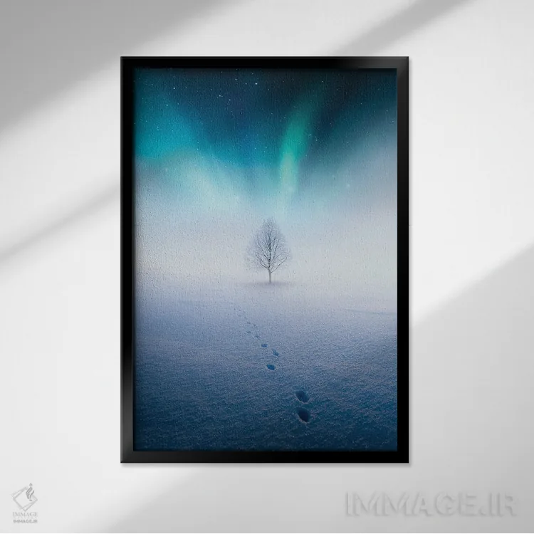 تابلو دکوراتیو تنهایی اثر لاری لوهی - نمای قابدار مشکی