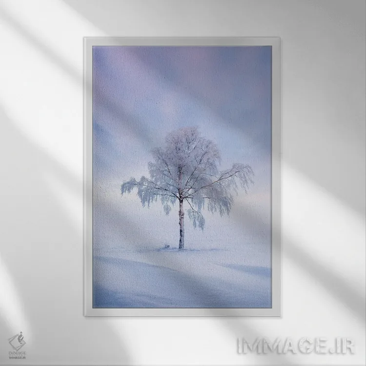 تابلو دکوراتیو تنهایی II اثر لاری لوهی - نمای قابدار سفید