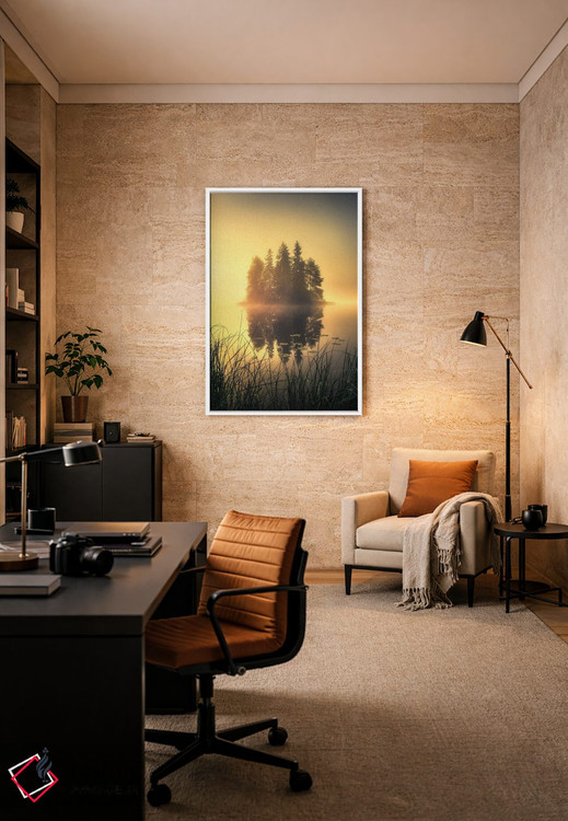 تابلو دکوراتیو مه اسرارآمیز اثر لاری لوهی - D6W