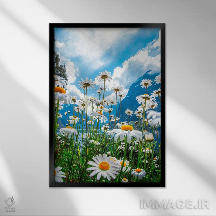 تابلو دکوراتیو روز تابستانی در نروژ اثر لاری لوهی - نمای قابدار مشکی