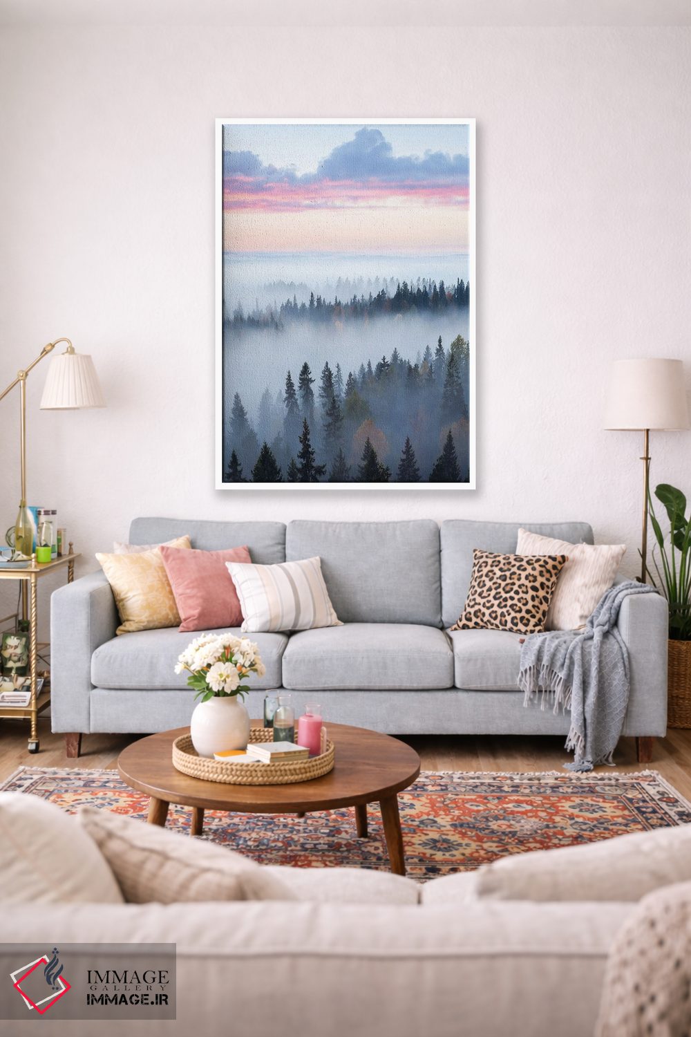 تابلو دکوراتیو بالای مه اثر لاری لوهی - D1W