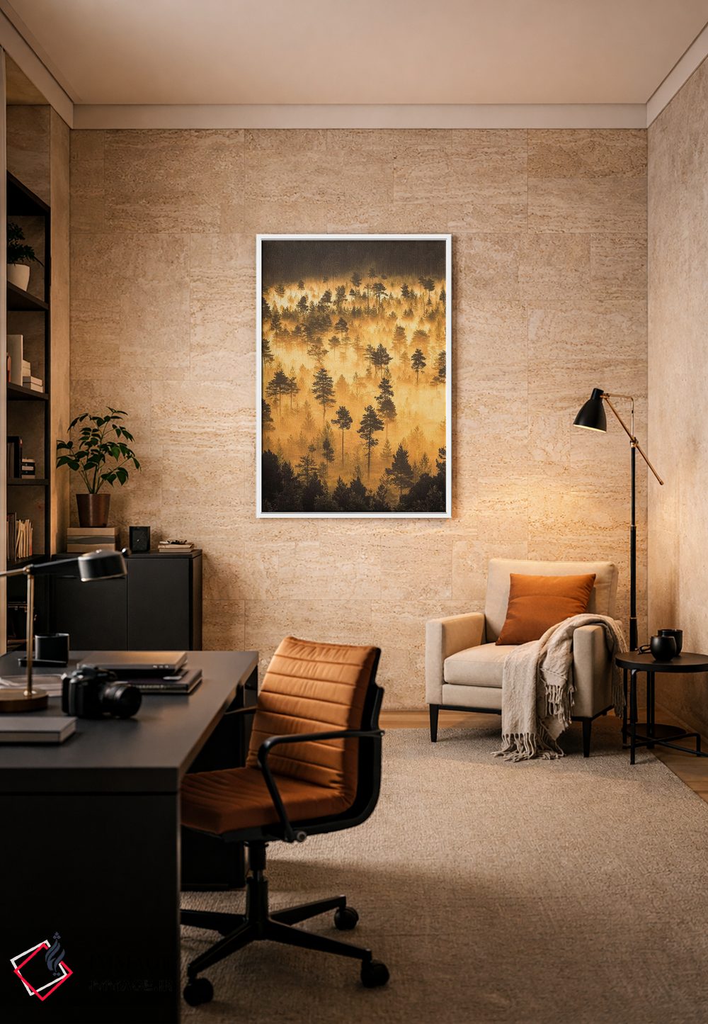 تابلو دکوراتیو کاج های کوتوله III اثر لاری لوهی - D6W