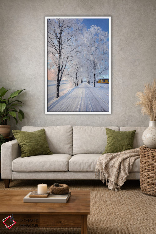 تابلو دکوراتیو جاده زمستانی II اثر لاری لوهی - D1W