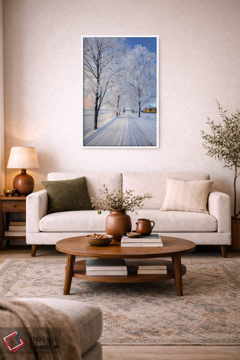 تابلو دکوراتیو جاده زمستانی II اثر لاری لوهی - D2W