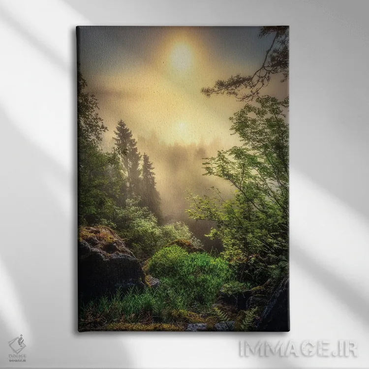 تابلو دکوراتیو صبح افسانه ای اثر لاری لوهی - نمای روبهرو روی دیوار