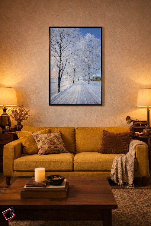 تابلو دکوراتیو جاده زمستانی II اثر لاری لوهی - D5B