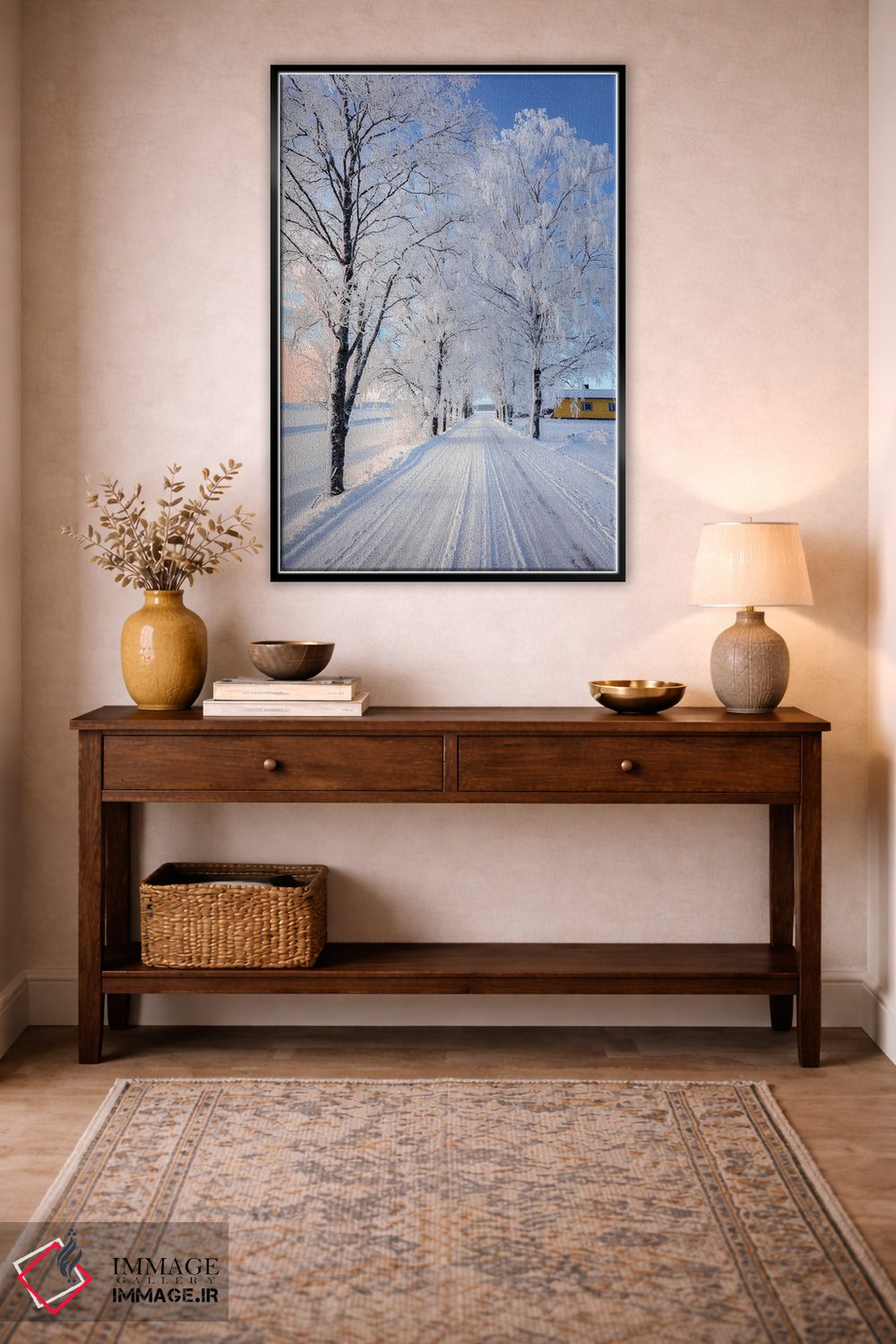 تابلو دکوراتیو جاده زمستانی II اثر لاری لوهی - D4B