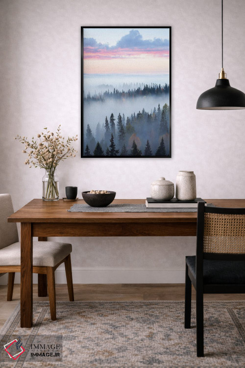 تابلو دکوراتیو بالای مه اثر لاری لوهی - D6B