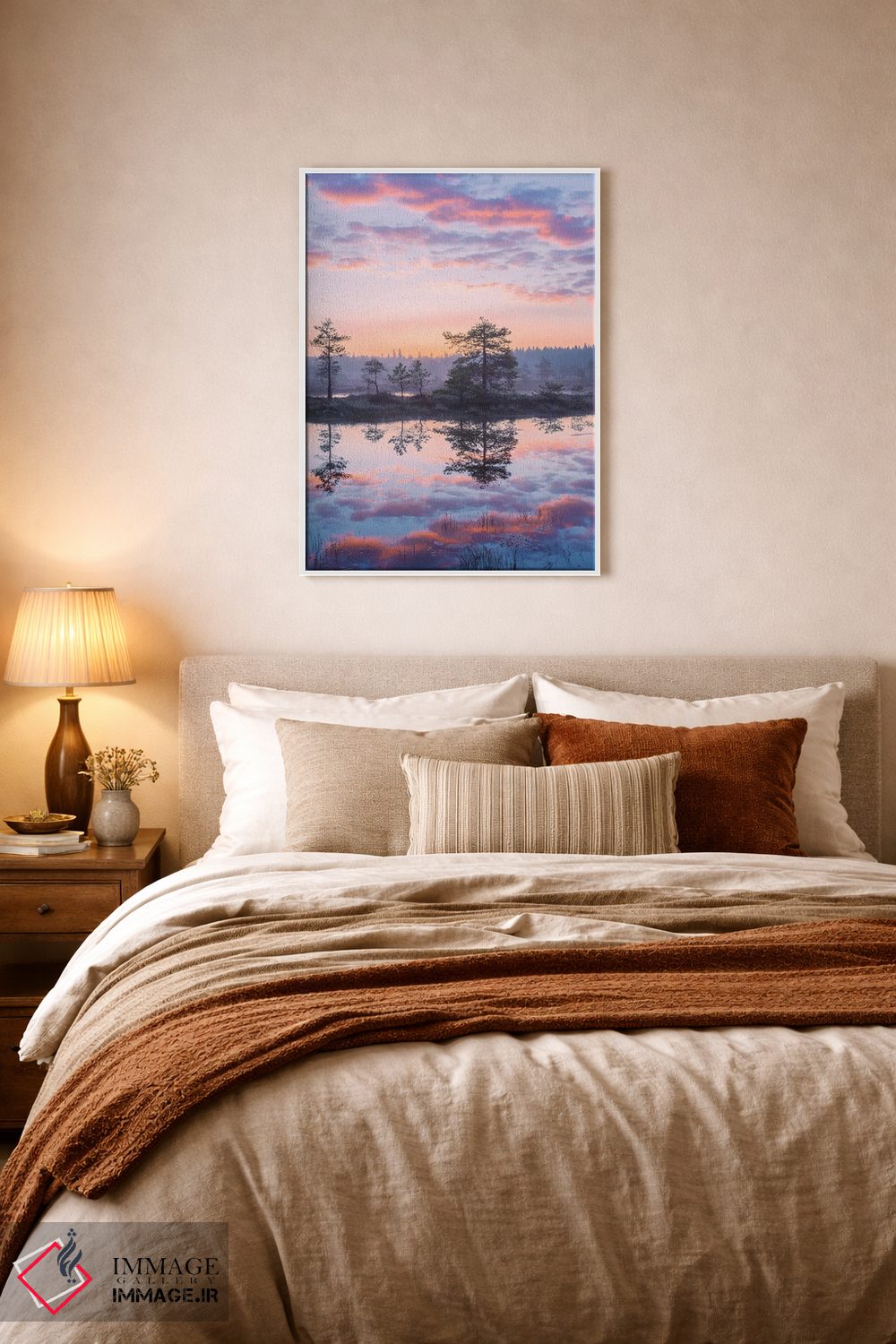 تابلو دکوراتیو تابستان پاستلی اثر لاری لوهی - D6W