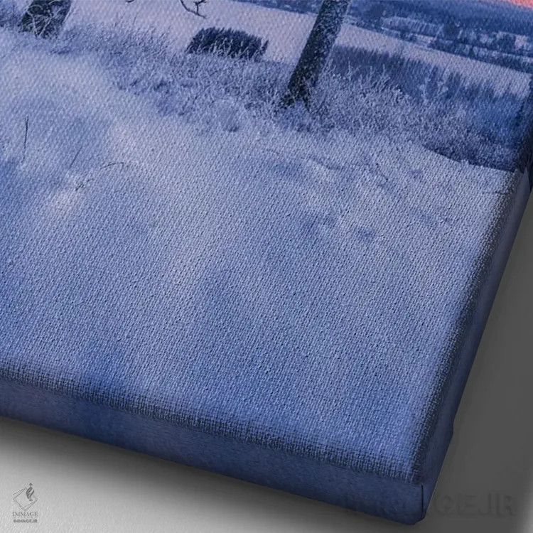 تابلو دکوراتیو دو نگهبان اثر لاری لوهی - نمای نزدیک بافت بوم