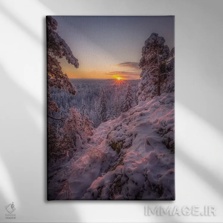 تابلو دکوراتیو صبح به خیر فنلاند اثر لاری لوهی - نمای روبهرو روی دیوار