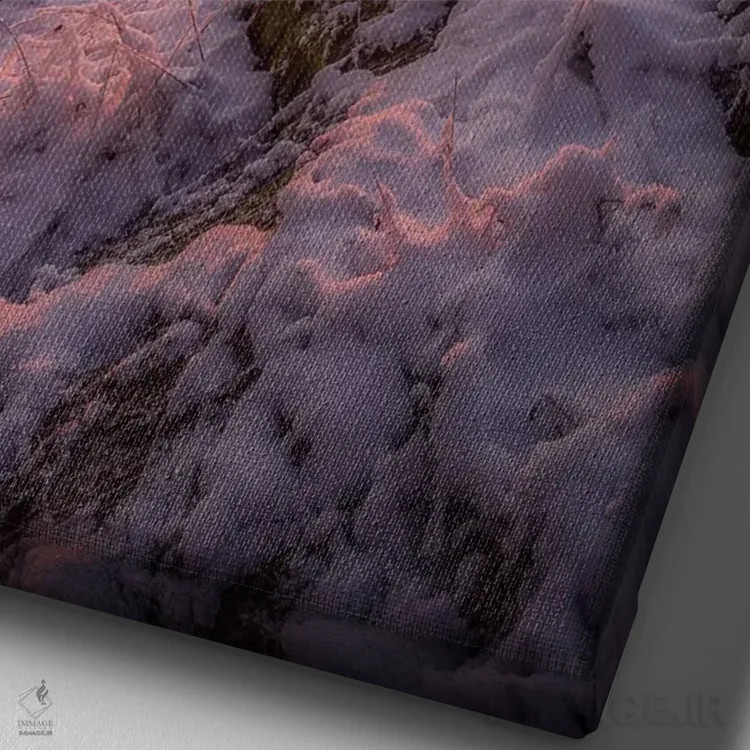 تابلو دکوراتیو صبح به خیر فنلاند اثر لاری لوهی - نمای نزدیک بافت بوم