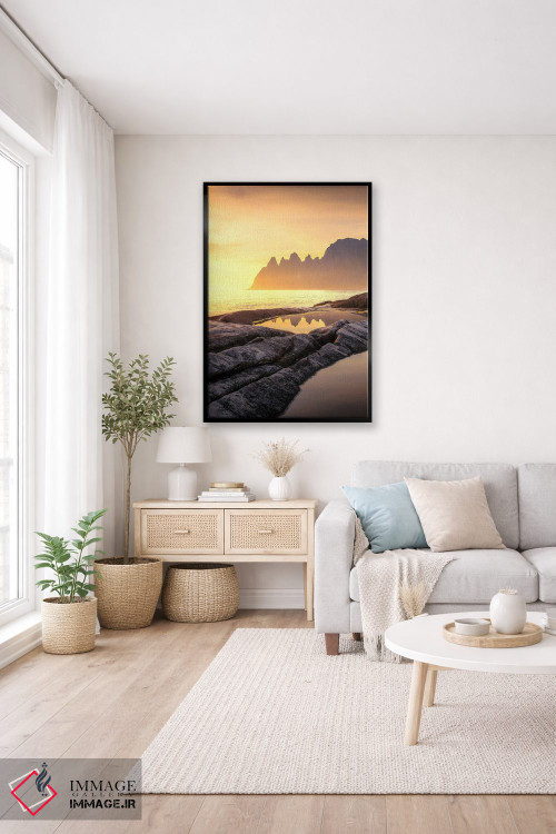 تابلو دکوراتیو خورشید نیمه شب در سنیا اثر لاری لوهی - D5B