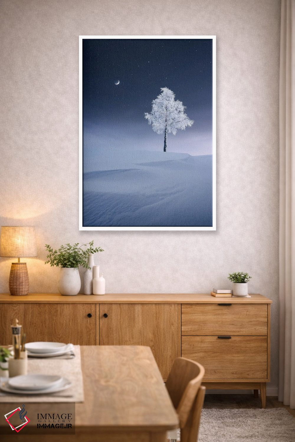 تابلو دکوراتیو ماه در حال افزایندگی اثر لاری لوهی - D5W