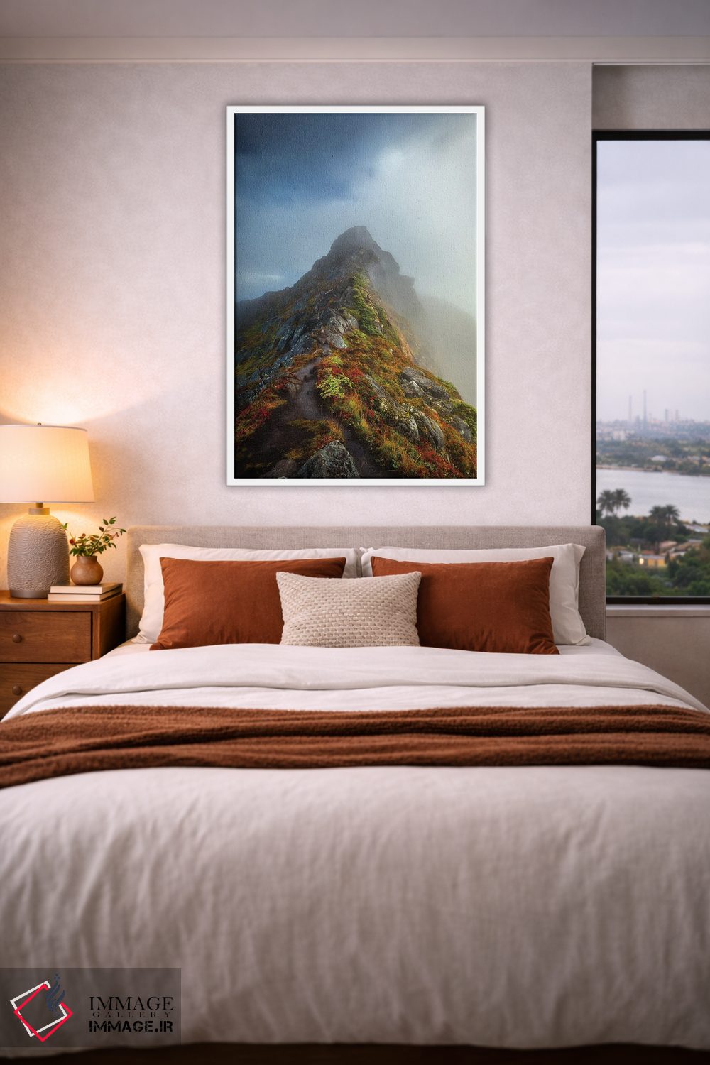 تابلو دکوراتیو کوه مه آلود اثر لاری لوهی - D2W