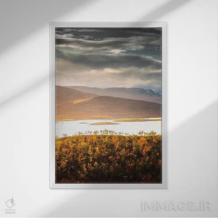 تابلو دکوراتیو جادوی لاپلند اثر لاری لوهی - نمای قابدار سفید