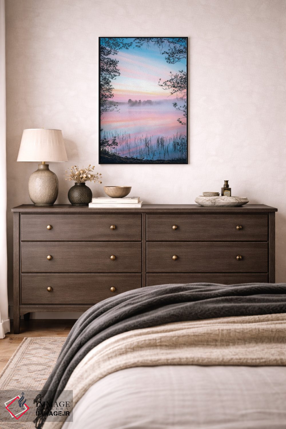 تابلو دکوراتیو آرامش صبحگاهی اثر لاری لوهی - D4B