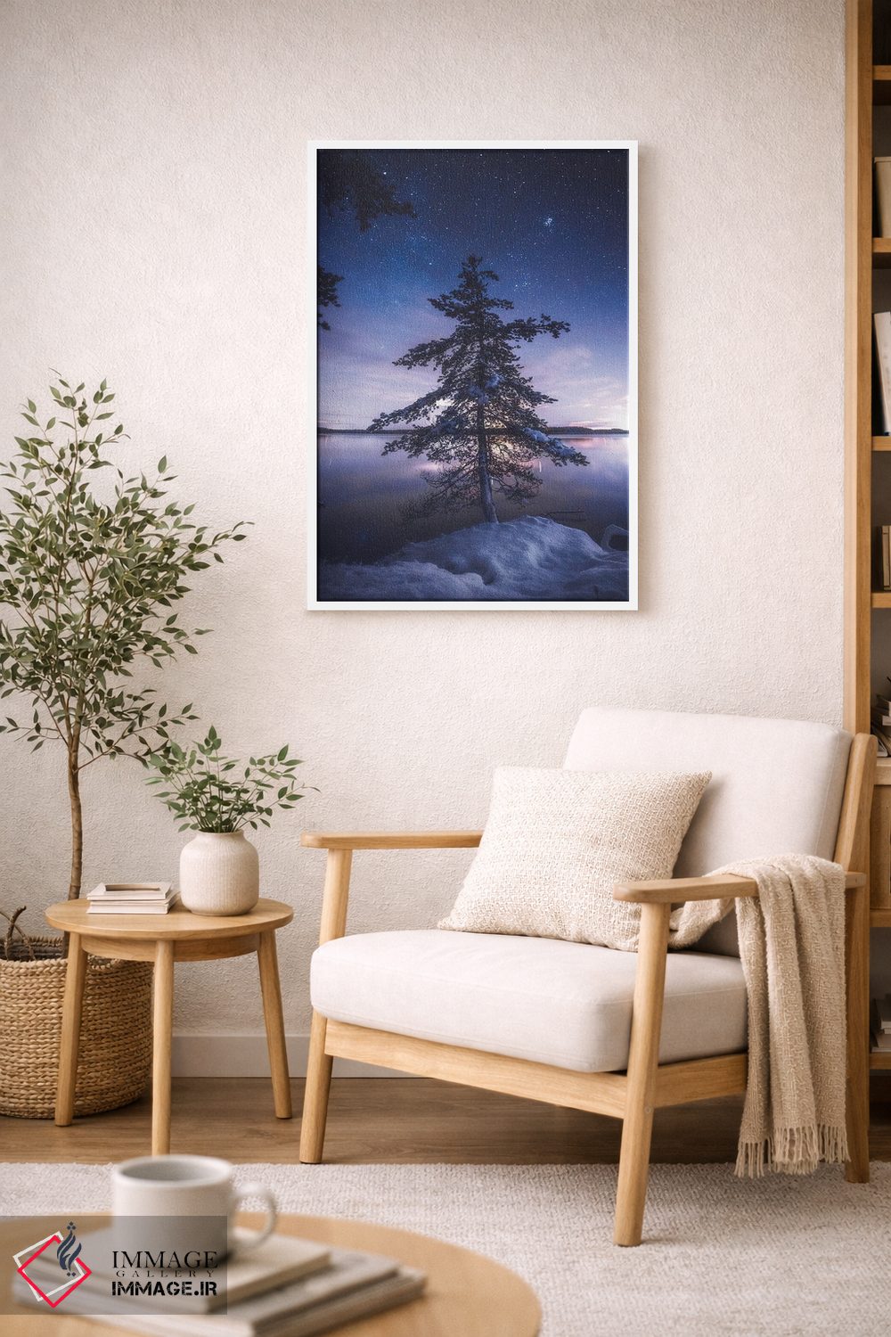 تابلو دکوراتیو اولین برف زیر ستارگان اثر لاری لوهی - D5W