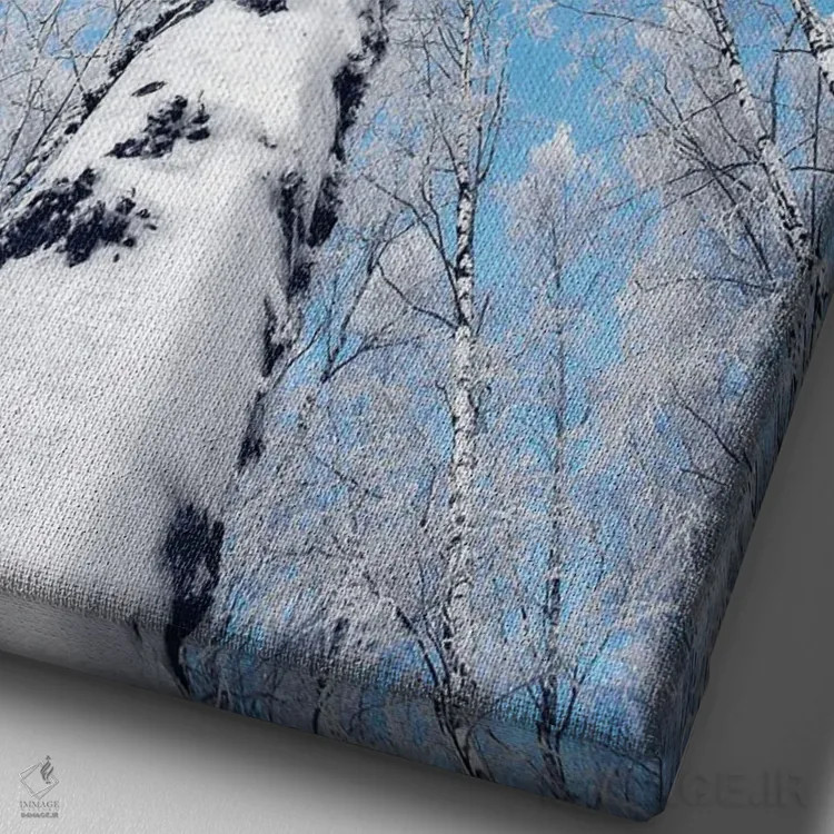 تابلو دکوراتیو لمس آسمان اثر لاری لوهی - نمای نزدیک بافت بوم