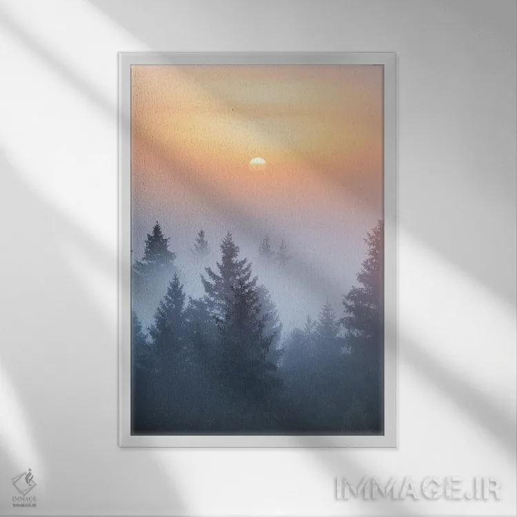 تابلو دکوراتیو مرموز اثر لاری لوهی - نمای قابدار سفید