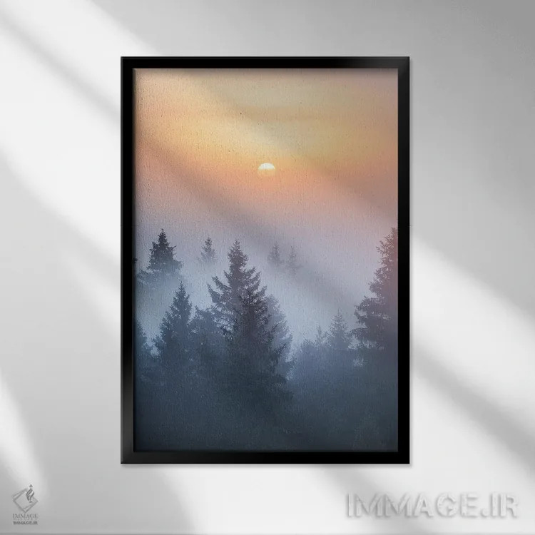 تابلو دکوراتیو مرموز اثر لاری لوهی - نمای قابدار مشکی