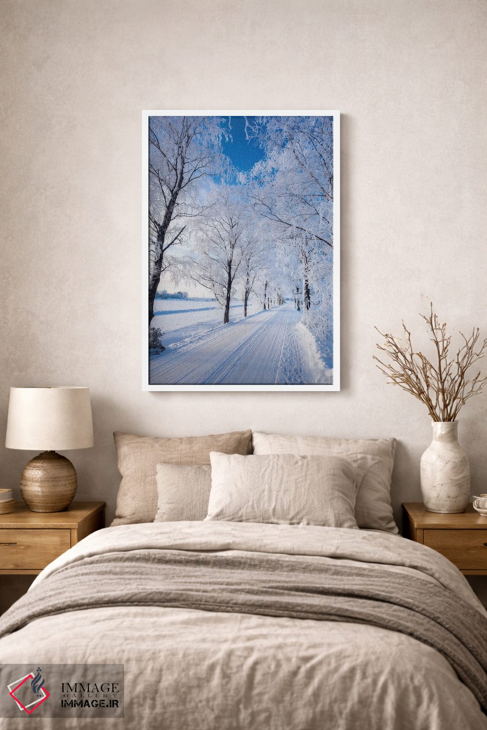 تابلو دکوراتیو جاده زمستانی اثر لاری لوهی - D1W