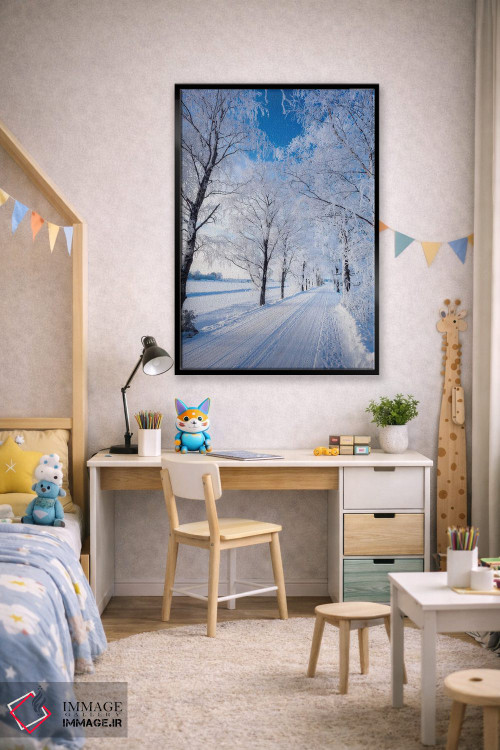 تابلو دکوراتیو جاده زمستانی اثر لاری لوهی - D2B