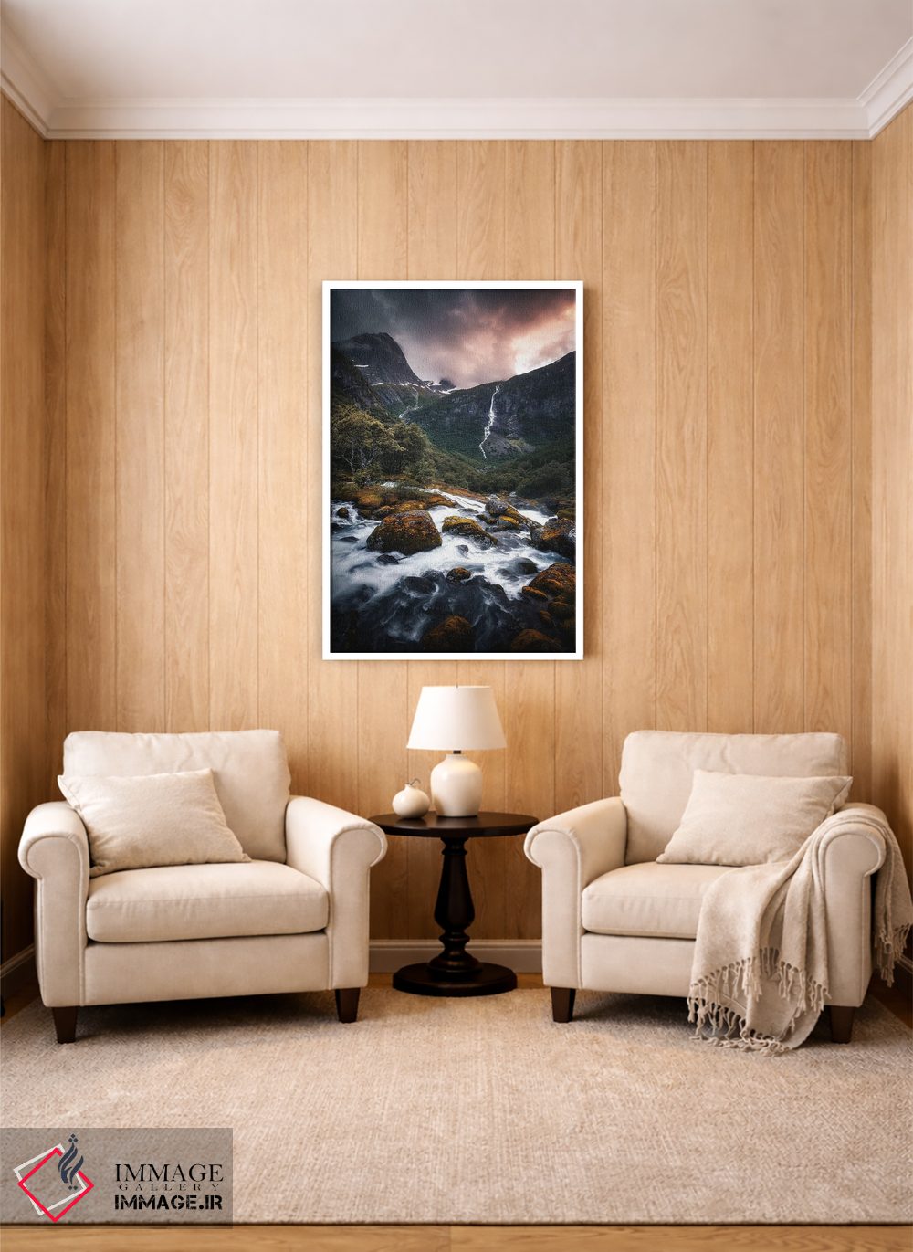 تابلو دکوراتیو آبشارهای نروژ اثر لاری لوهی - D1W