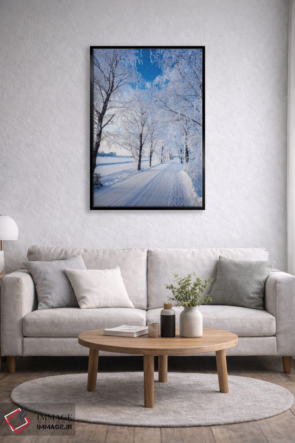 تابلو دکوراتیو جاده زمستانی اثر لاری لوهی - D4B