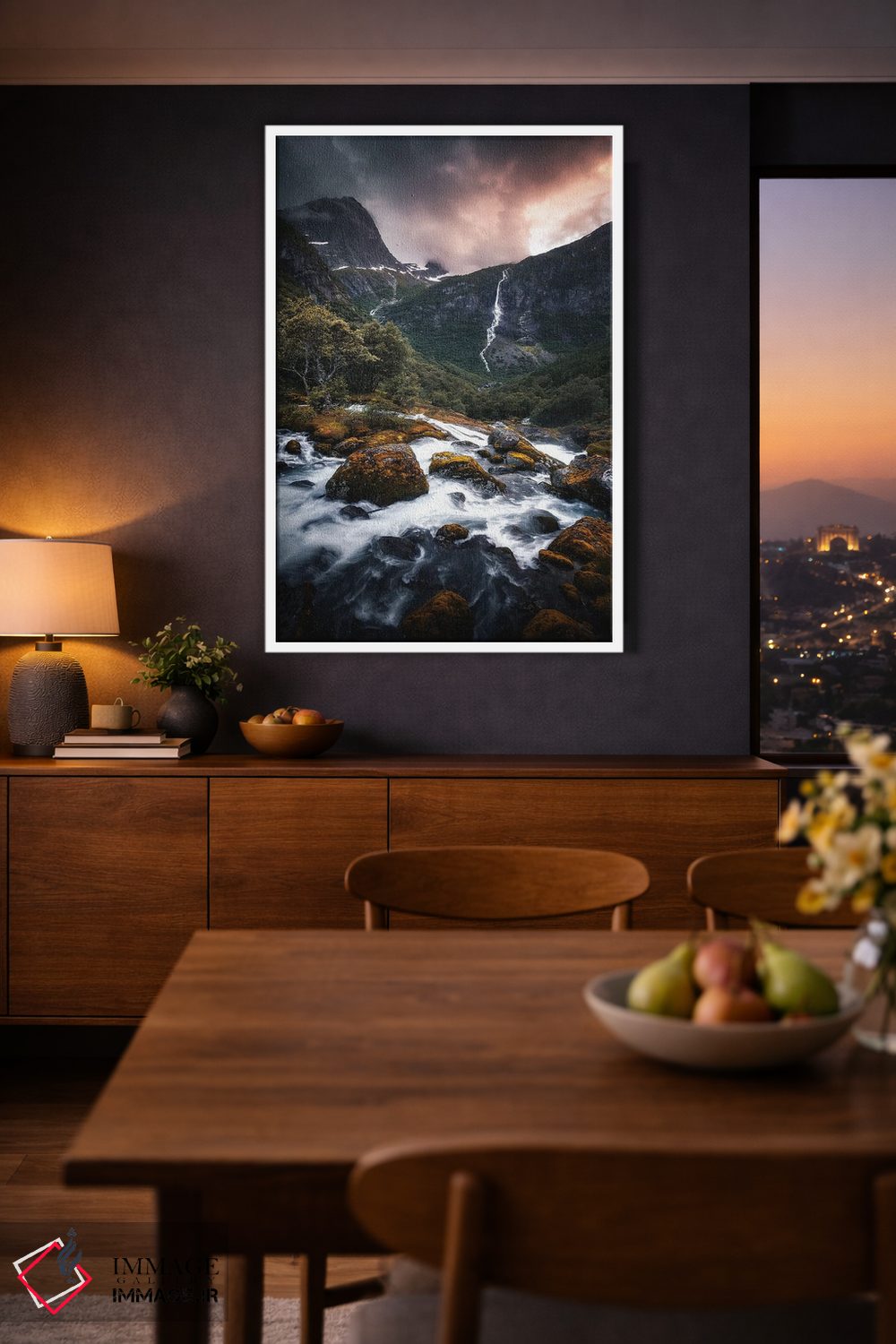 تابلو دکوراتیو آبشارهای نروژ اثر لاری لوهی - D2W