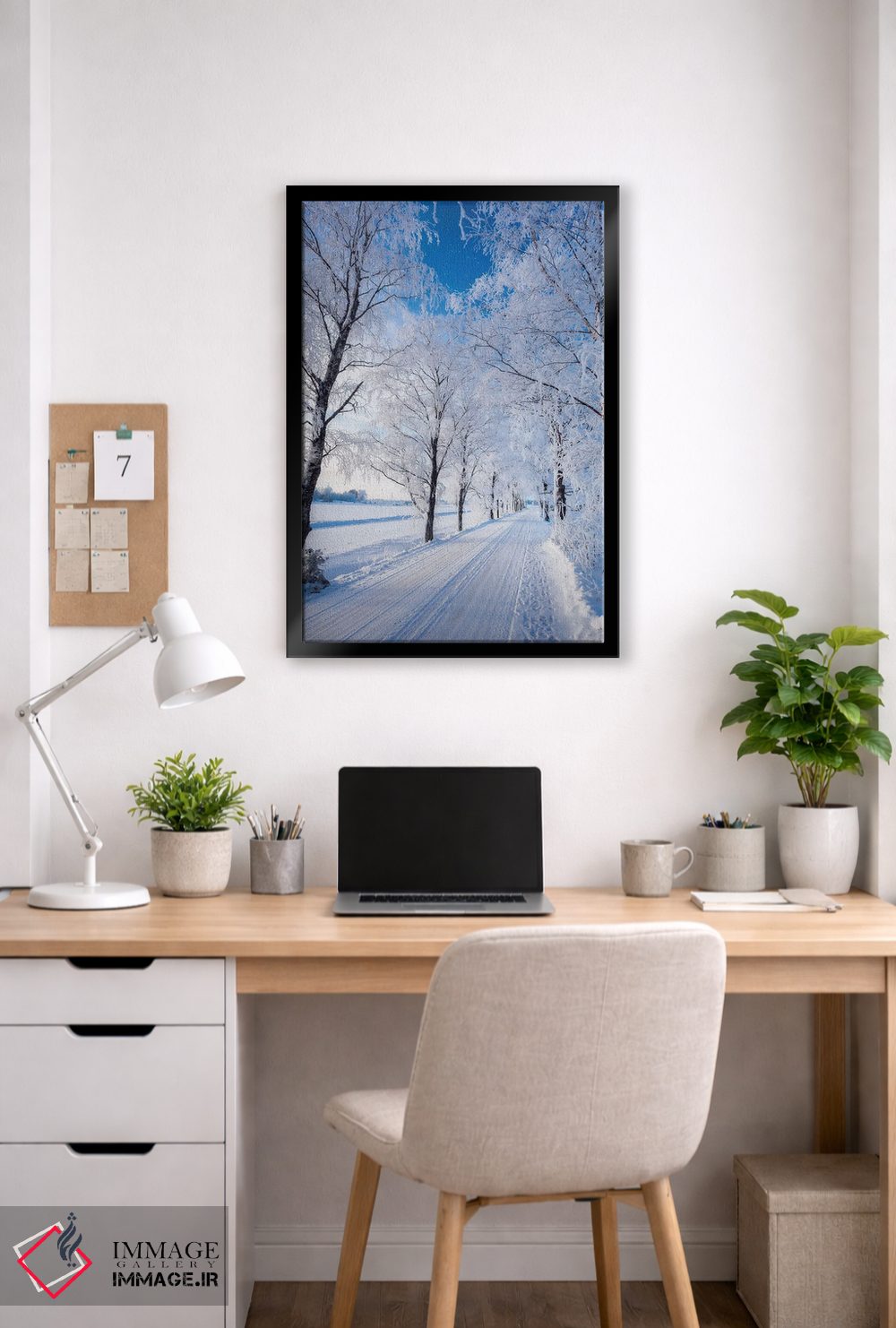 تابلو دکوراتیو جاده زمستانی اثر لاری لوهی - D5B