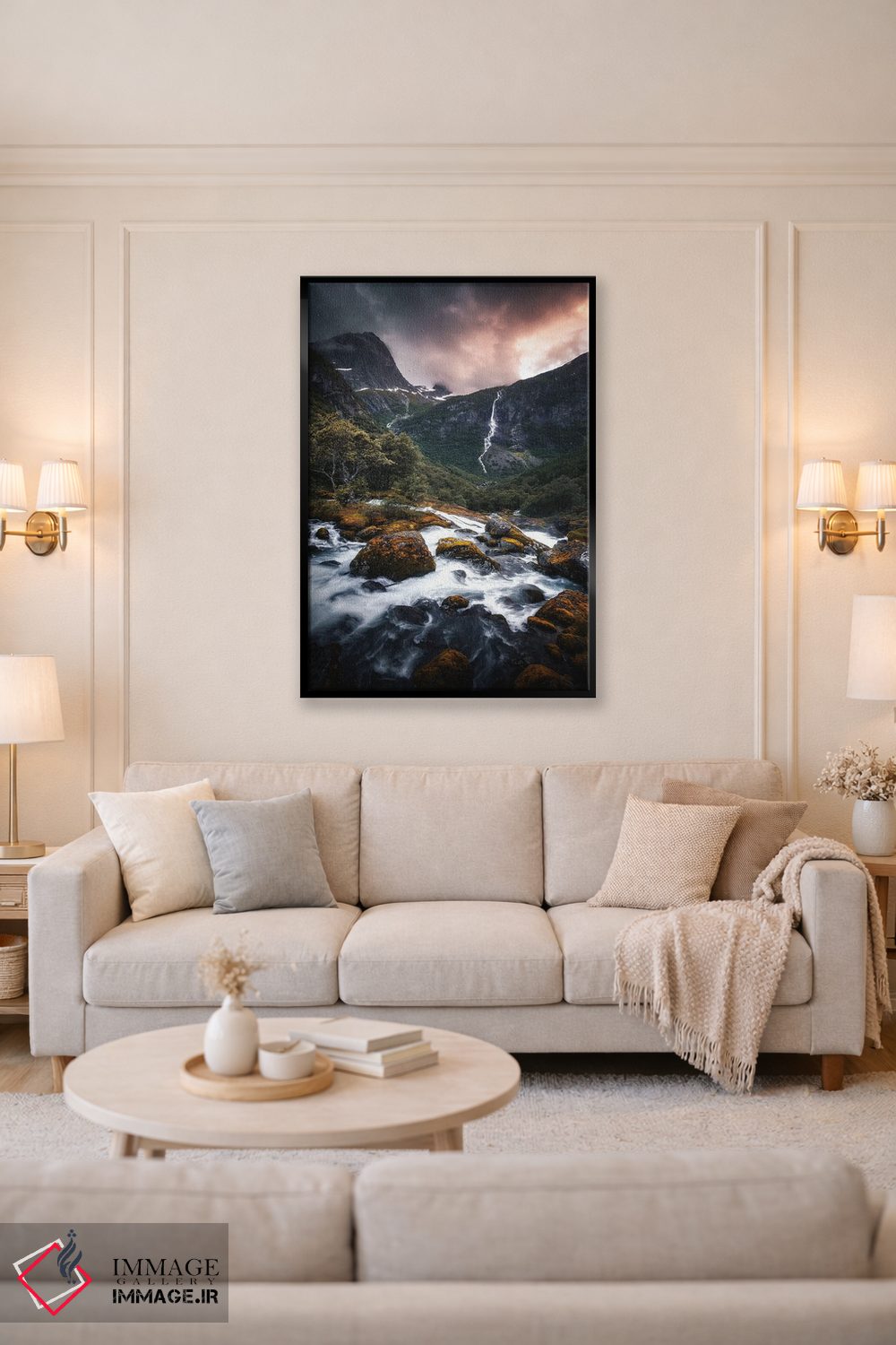 تابلو دکوراتیو آبشارهای نروژ اثر لاری لوهی - D4B