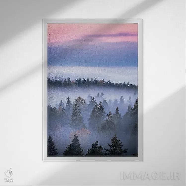 تابلو دکوراتیو لایه ها اثر لاری لوهی - نمای قابدار سفید