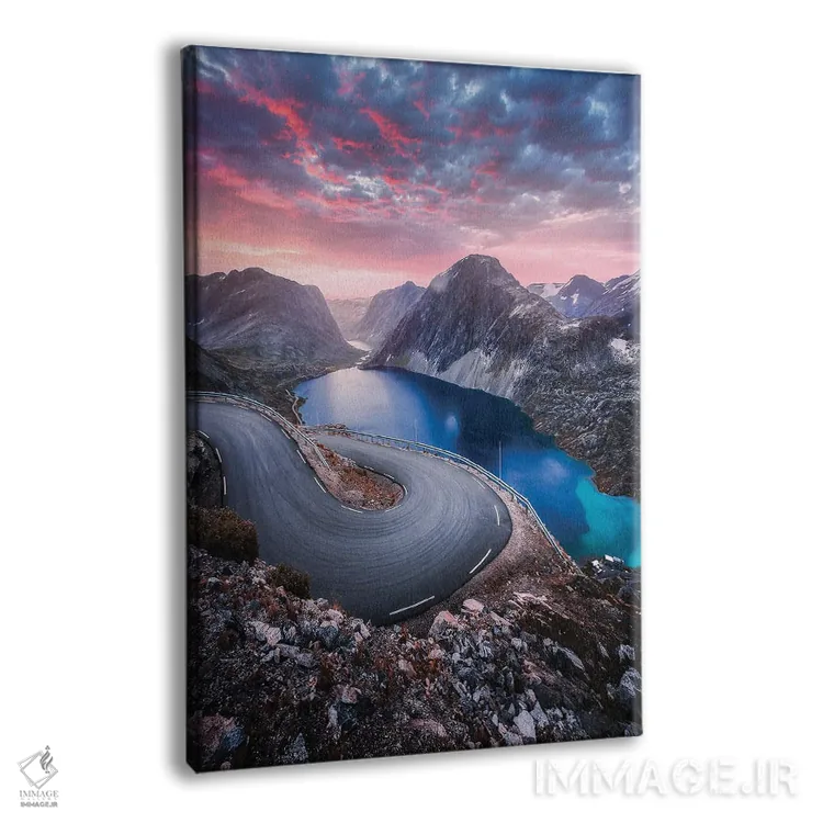 تابلو دکوراتیو جاده کوهستانی اثر لاری لوهی - نمای پرسپکتیو محصول