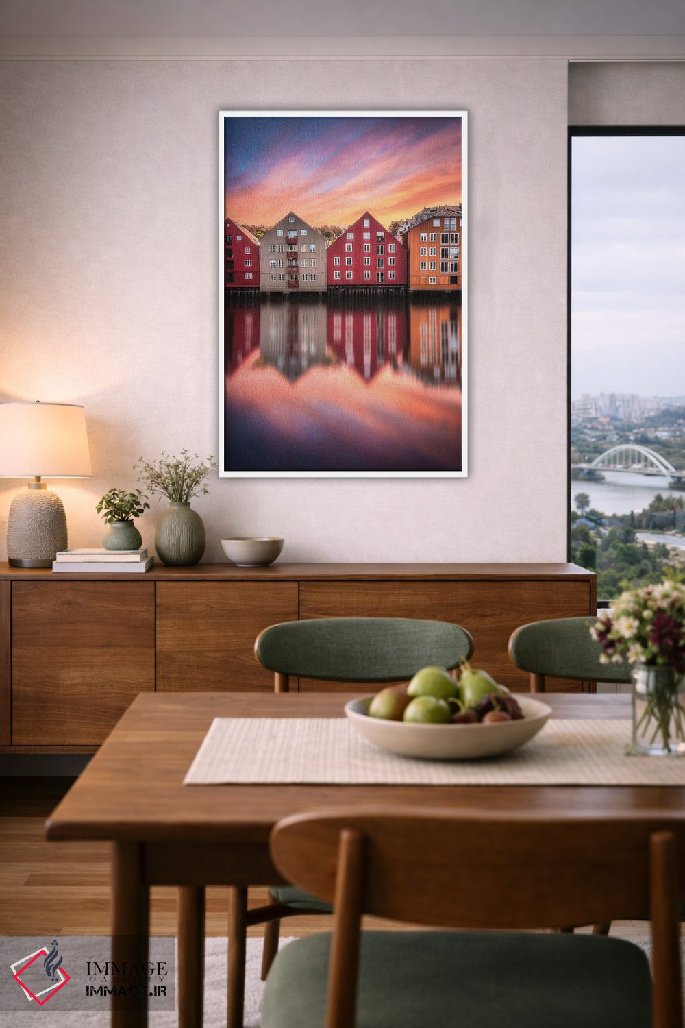 تابلو دکوراتیو تروندهیم اثر لاری لوهی - D6W