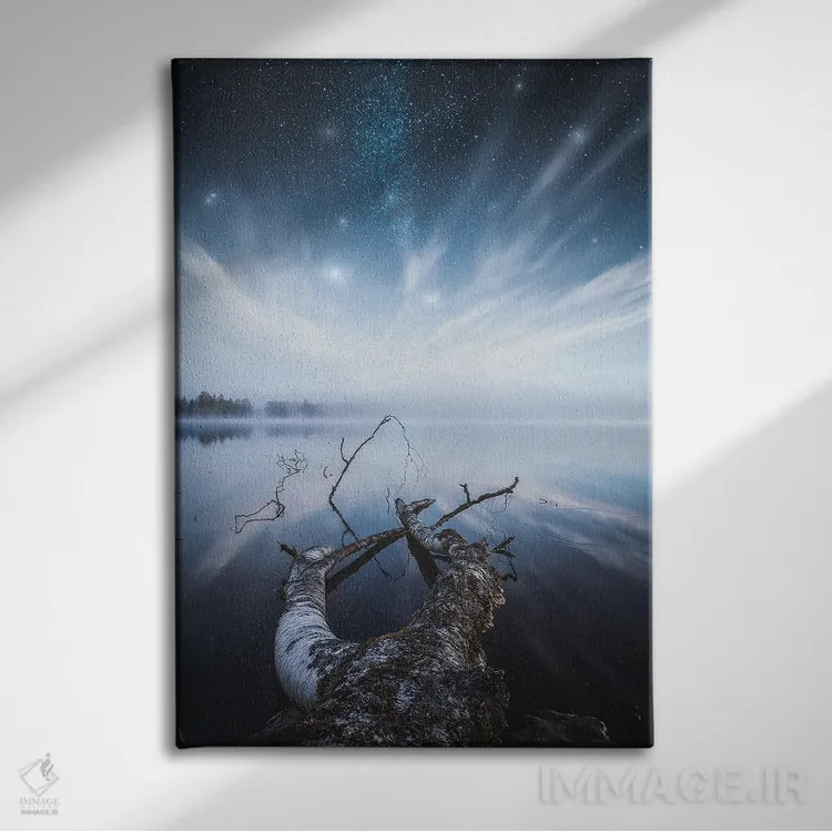 تابلو دکوراتیو چشم انداز رویایی اثر لاری لوهی - نمای روبهرو روی دیوار