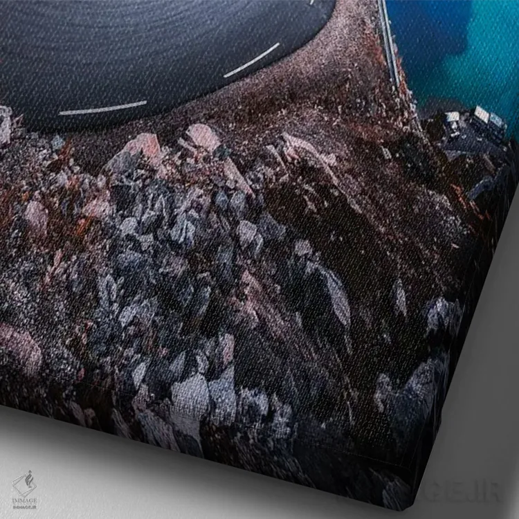 تابلو دکوراتیو جاده کوهستانی اثر لاری لوهی - نمای نزدیک بافت بوم