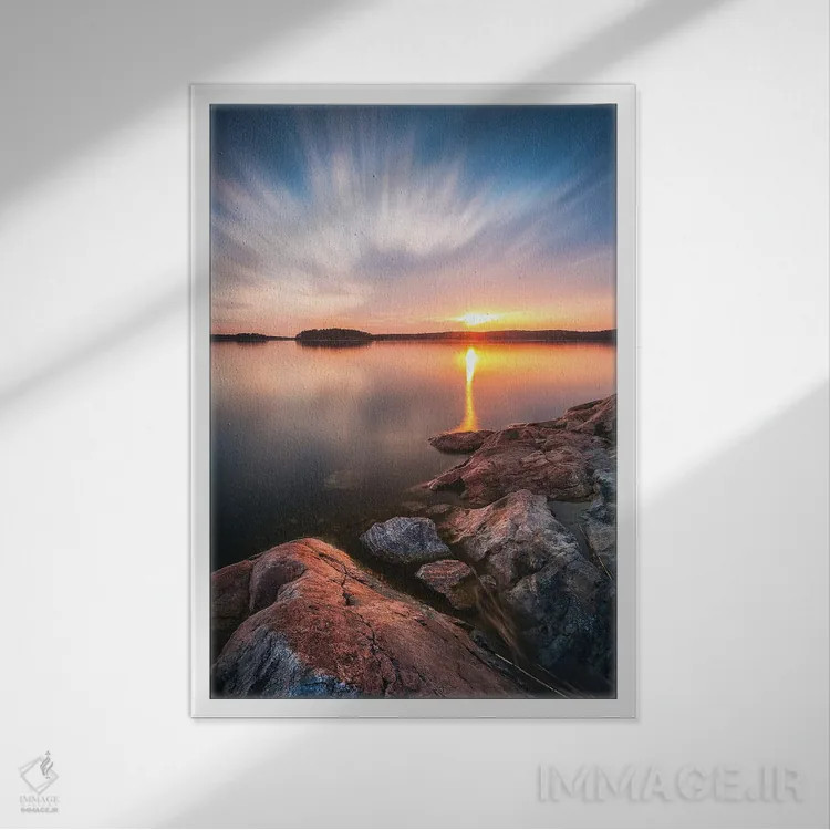 تابلو دکوراتیو ۱۷۱ ثانیه اثر لاری لوهی - نمای قابدار سفید